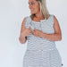 Milkbar Breastfeeding Billie Dress | White/Navy Stripe - Babyonline