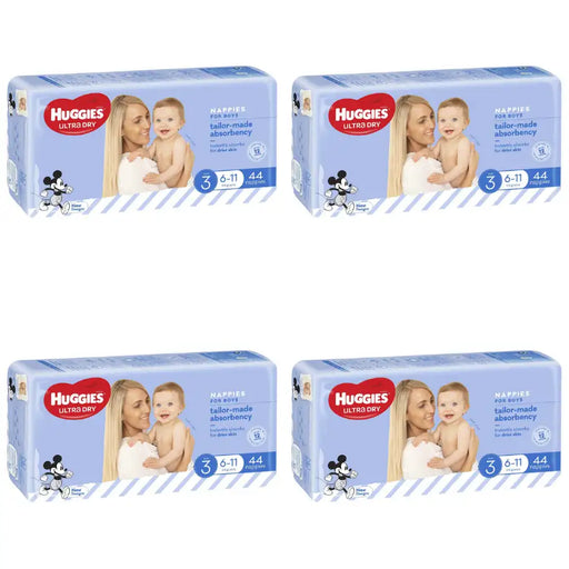 Huggies Ultra Dry Size 3 VALUE BOX (6-11kg) - BOYS 176 Nappies - Babyonline