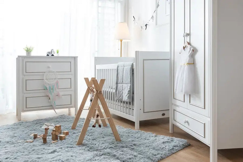 Kapai MERCURY Wooden Baby Cot Drop Side with Drawer - Babyonline