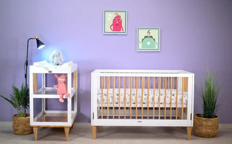 Kapai VEGA Wooden Drop Side Cot with Bed Guard - Babyonline