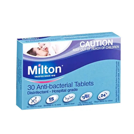 Milton Antibacterial Tablets - Pack of 30 - Babyonline