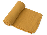 Little Unicorn Single Muslin Swaddle - MUSTARD - Babyonline