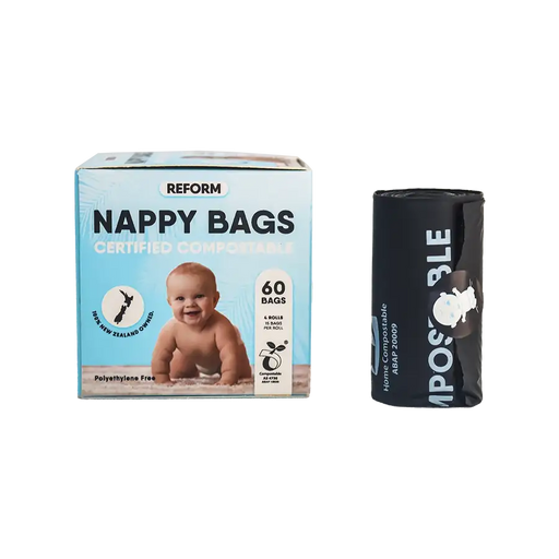 Reform Certified Compostable Nappy Bags - 60 Bags - Babyonline