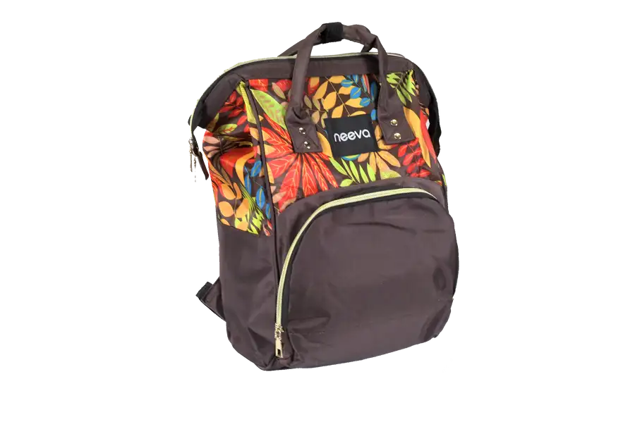 Neeva Nappy Bag Backpack FLORAL Brown Babyonline