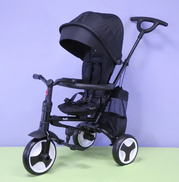 BOLT Foldable Push Tricycle - Black