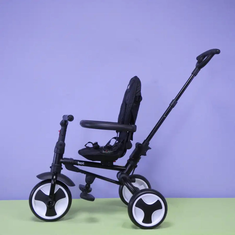 BOLT Foldable Push Tricycle - Black