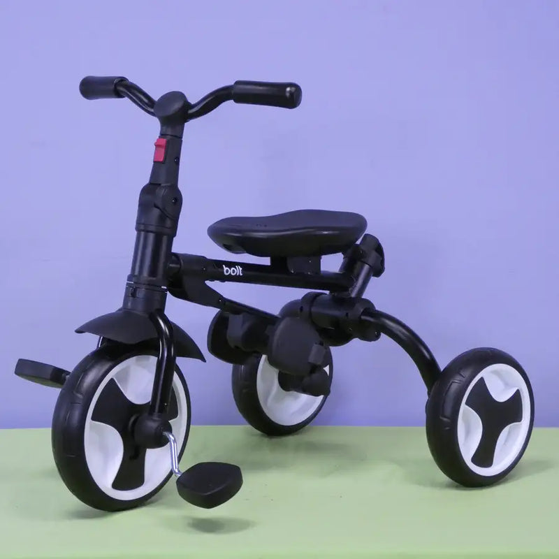 BOLT Foldable Push Tricycle - Black