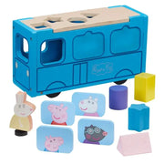 Peppa Pig Wooden Play School Bus Shape Sorter - Babyonline