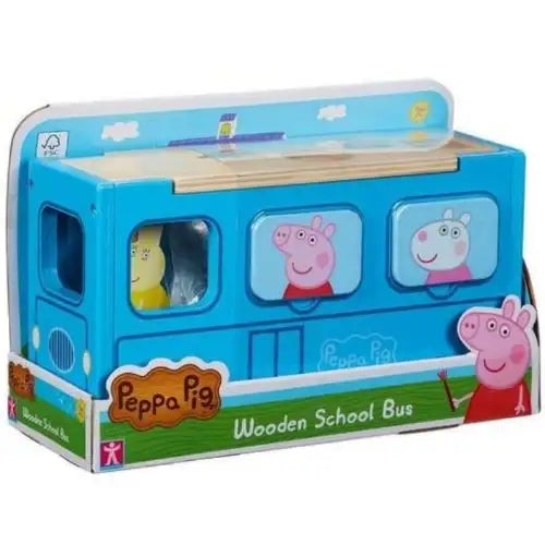 Peppa Pig Wooden Play School Bus Shape Sorter - Babyonline