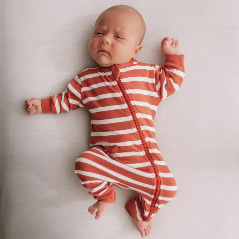 Woolbabe Merino/Organic Cotton PJ Suit - LAVA - Babyonline