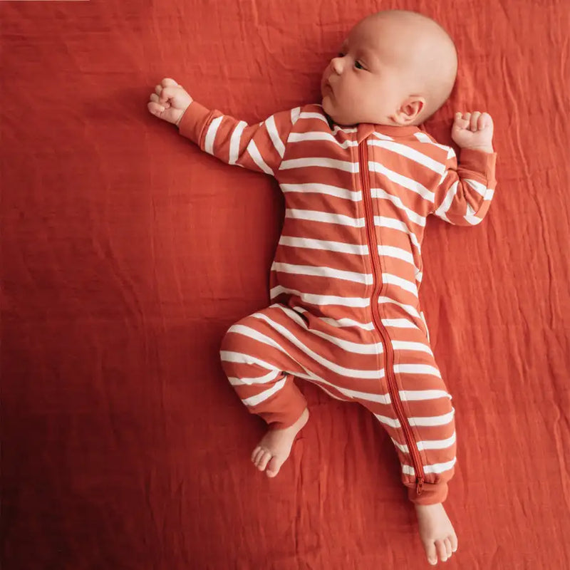 Woolbabe Merino/Organic Cotton PJ Suit - LAVA - Babyonline