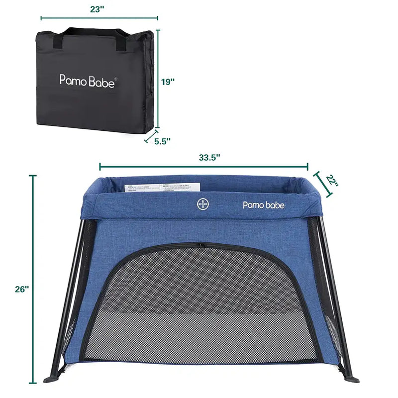 Pamo babe Lightweight Travel Playpen / Portacot - Blue