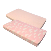 Sleep Tight Cotton Fitted Cot Sheet Pack of 2 PINK - Babyonline