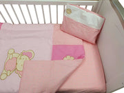 Sleep Tight Cot Bedding Set PINK ELEPHANT - Babyonline