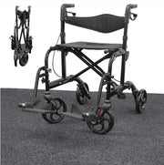 Transport Four Wheel  Rollator (RO533) Black Colour - Babyonline