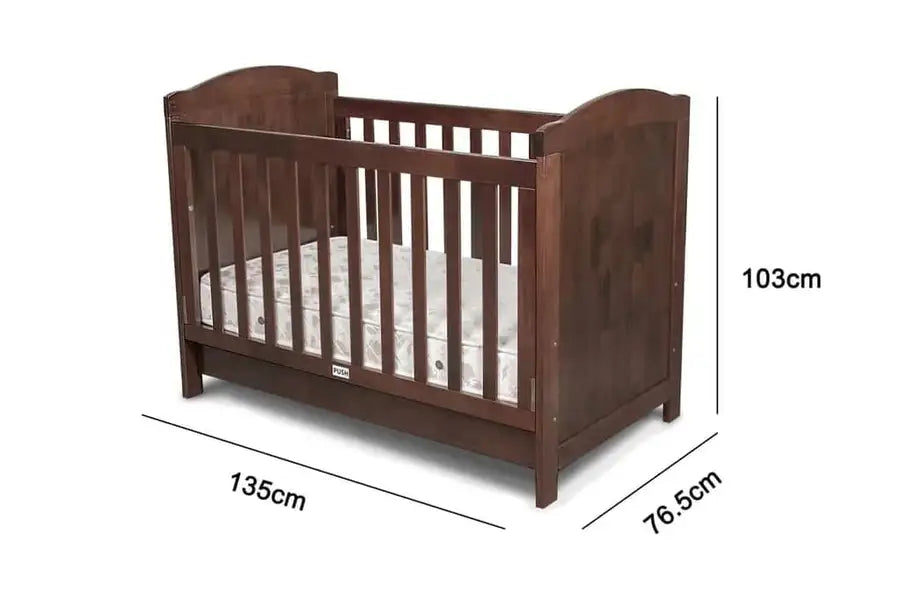 Kapai DELTA Wooden Baby Cot Drop Side with Drawer - Babyonline