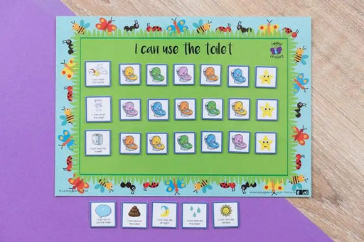 Lulubug Learning Magnetic Toilet Training Chart - Bugs & Butterflies - Babyonline