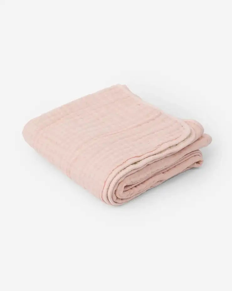 Little Unicorn Muslin Quilt - Rose Petal - Babyonline