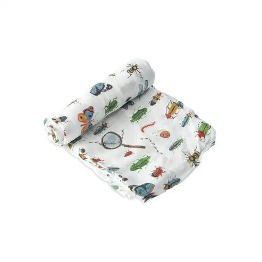Little Unicorn Single Deluxe Muslin Swaddle - Bugs - Babyonline
