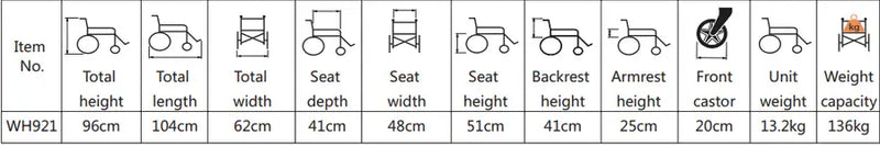Transport Wheelchair - (WH921) - Babyonline