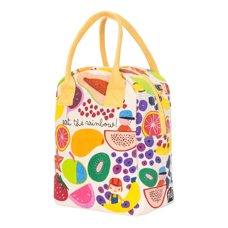 Fluf Zipper Lunch Bag - EAT THE RAINBOW - Babyonline
