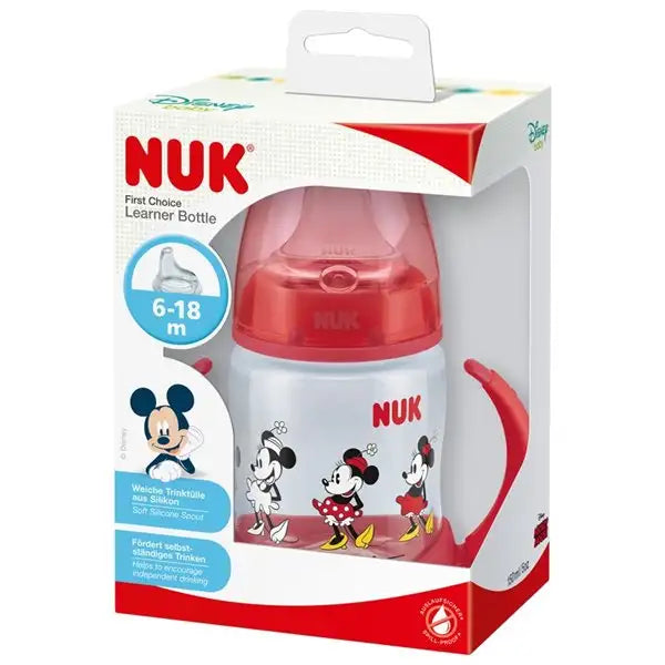 NUK First Choice MICKEY/MINNIE MOUSE Learner Bottle 150ML - Babyonline