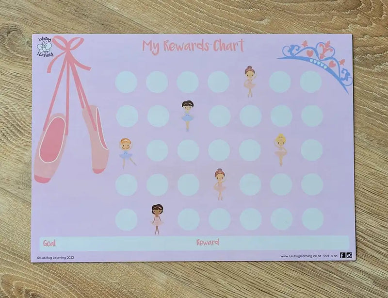 Lulubug Learning Magnetic - Rewards Chart - Ballet *CLEARANCE*