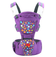 Luxury Multi-Functional Baby Hip Seat Carrier -  Purple with circles - Babyonline