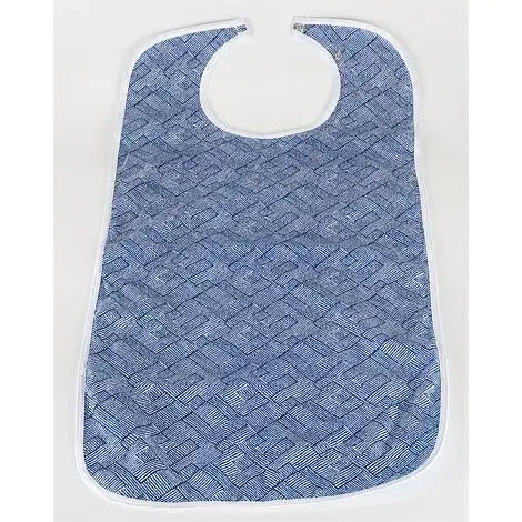 Brolly Sheets Waterproof Adult Bib - Large - Blue Geometric - Babyonline