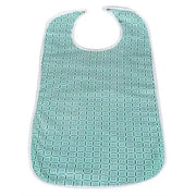 Brolly Sheets Waterproof Adult Bib - Large - Green Squares - Babyonline