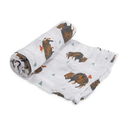 Little Unicorn Single Muslin Swaddle - Bison Tours - Babyonline