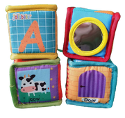 Soft Blocks Touch, Sight & Sound - Pack of 4 - Babyonline