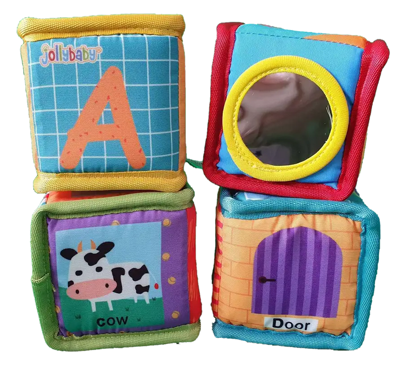 Soft Blocks Touch, Sight & Sound - Pack of 4 - Babyonline