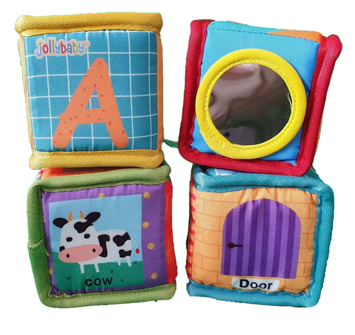 Soft Blocks Touch, Sight & Sound - Pack of 4 - Babyonline