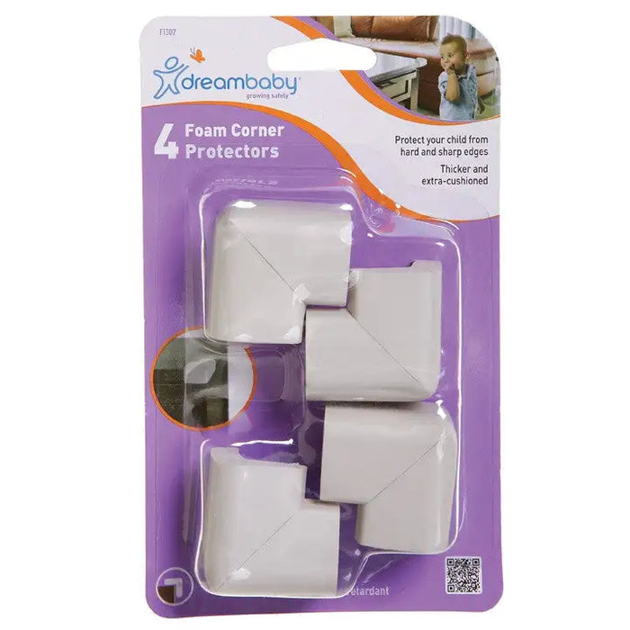 Dreambaby Foam Corner Protectors - Pack of 4 - Light Grey - Babyonline