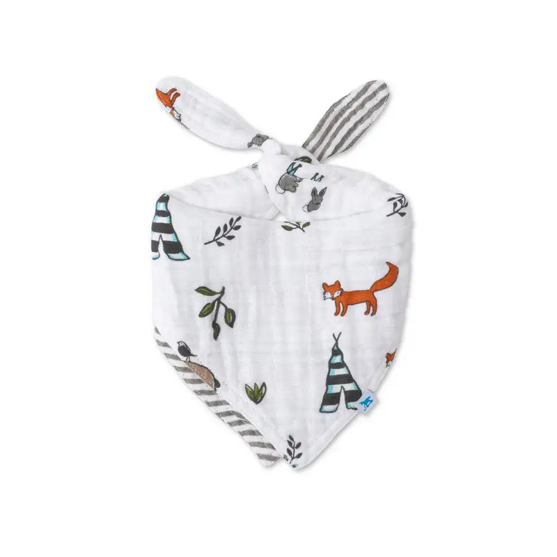 Little Unicorn Reversible Muslin Bandana Bib FOREST FRIENDS - Babyonline