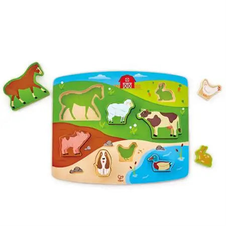 Hape Farm Animal Puzzle & Play - Babyonline