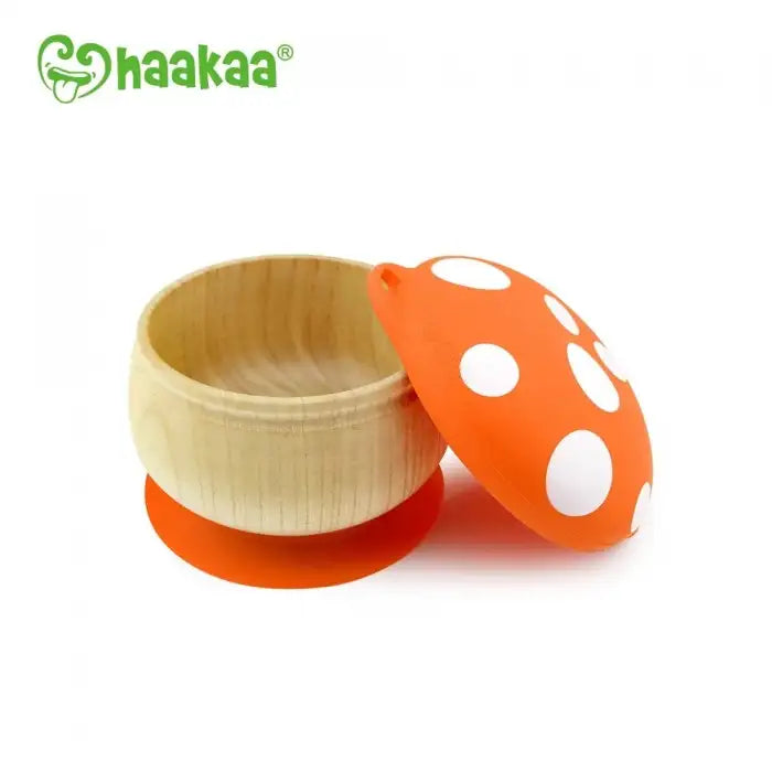 Haakaa Wooden Mushroom Bowl - Babyonline