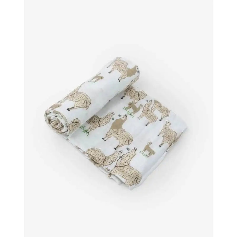 Little Unicorn Single Muslin Swaddle - Llama - Babyonline