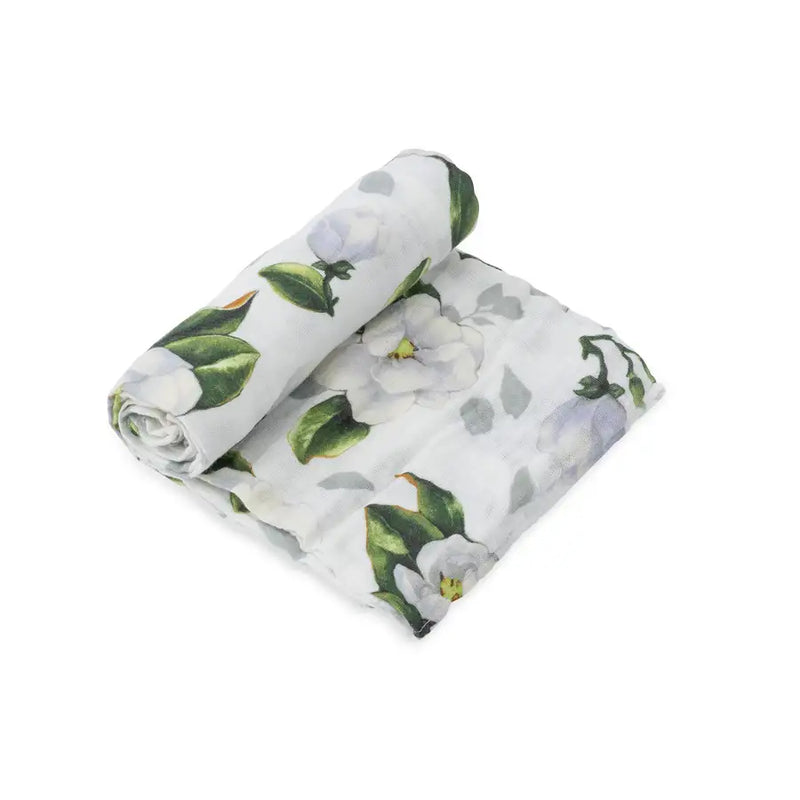 Little Unicorn Single Muslin Swaddle - Magnolia Blossoms - Babyonline