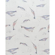 Little Unicorn Cotton Muslin Cot Sheet - Narwhal - Babyonline
