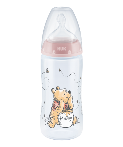 NUK Disney Winnie the Pooh First Choice Plus Baby Bottle with Temperature Control 0-6 M