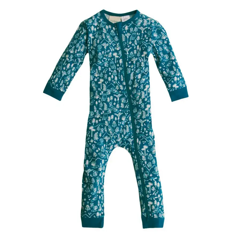 Woolbabe Merino/Organic Cotton PJ Suit - LAKE WILDERNESS - Babyonline