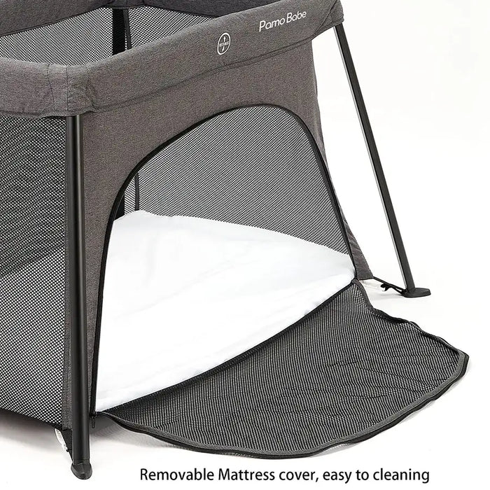 Pamo babe Lightweight Travel Playpen Portacot Grey — Babyonline