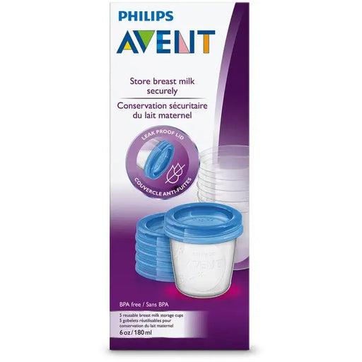 Avent Milk Storage Cups 180ml - Pack of 5 - Babyonline