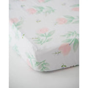 Little Unicorn Cotton Muslin Cot Sheet - Pink Peony - Babyonline