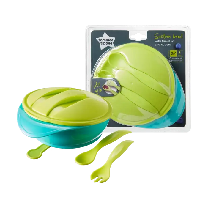 Tommee Tippee Suction Bowl With Lid & Cutlery - Babyonline