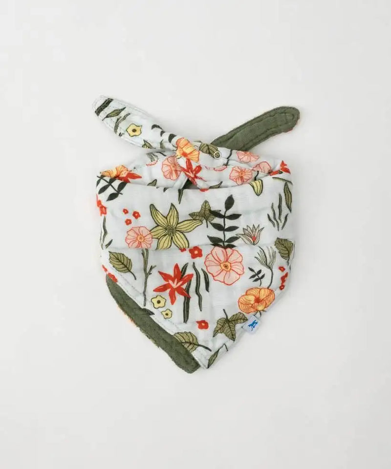 Little Unicorn Reversible Muslin Bandana Bib PRIMROSE PATCH - Babyonline