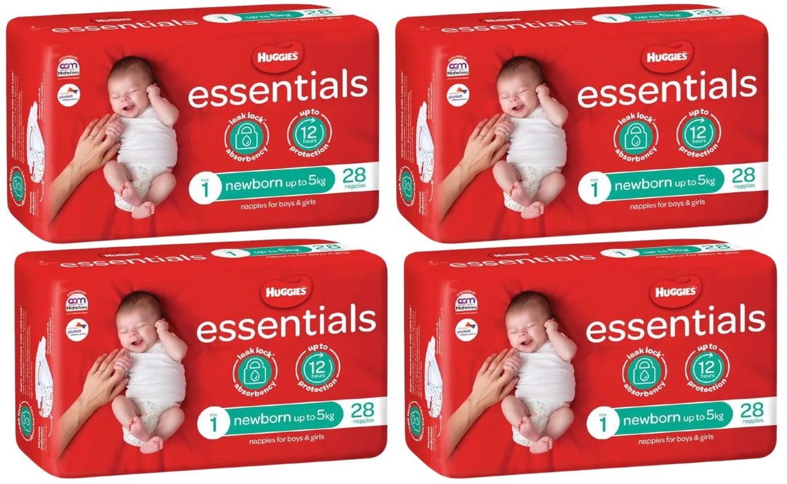 Huggies Essentials Value Box Size (up to kg) 112 Nappies