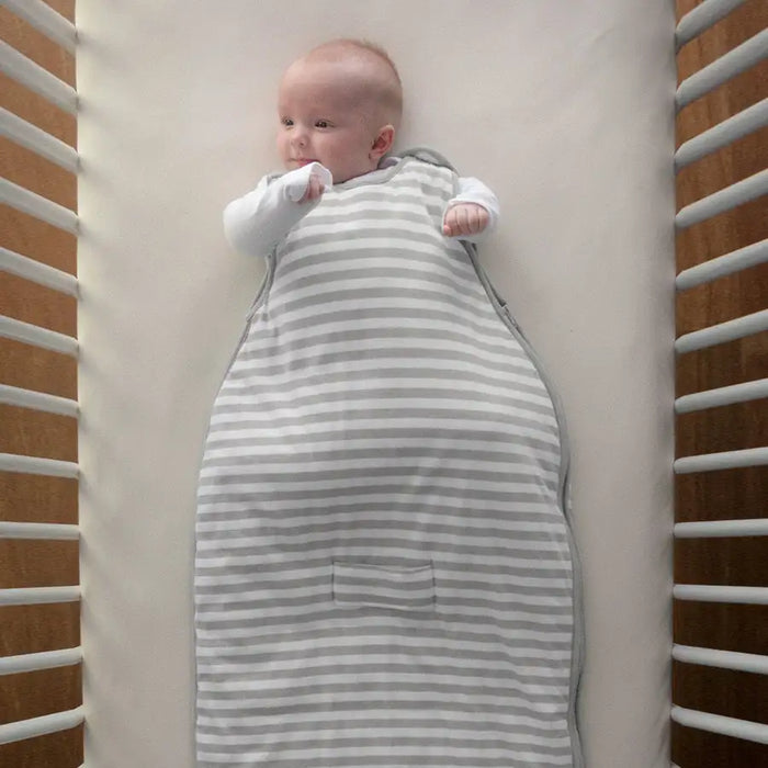 Woolbabe Mini 3-Seasons 0-9 Months Side Zip Sleeping Bag - PEBBLE - Babyonline